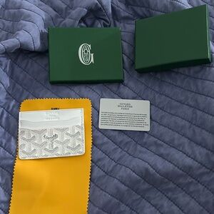 Goyard white cardholder